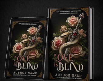 Premade Dark Romance Book Cover Design, Snake & Dagger Gothic Romance Ebook Cover, Kindle and Print Ready