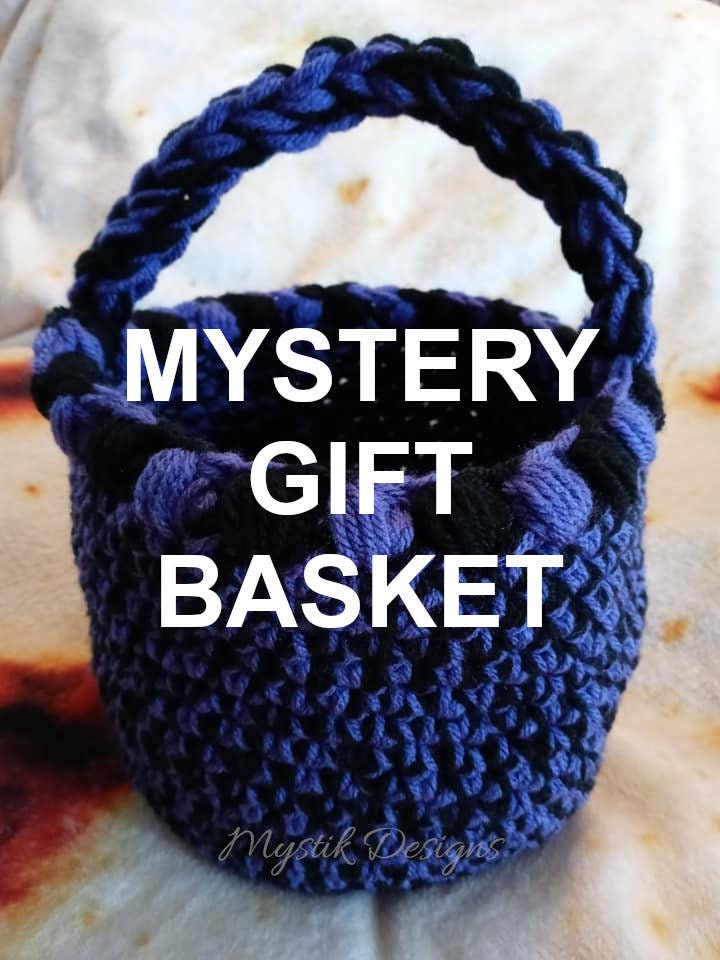 Mystery Gift Basket | Handmade Crochet Amigurumi Resin Jewelry Special Occasion Holiday Celebration Gift Ideas Random Surprise