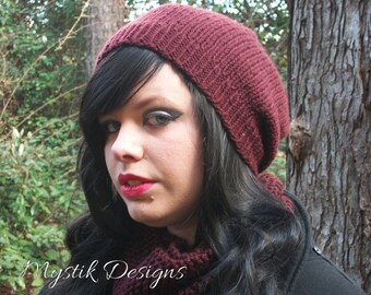 Custom Made to Order Women&#39;s Unisex Adult Slouchy Hat Select A Color