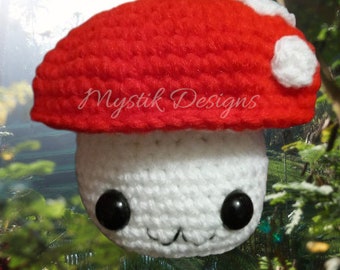 Toadstool Mushroom Amigurumi | Handmade Made to Order Stuffed Crochet Plush Toy Custom Gift Idea