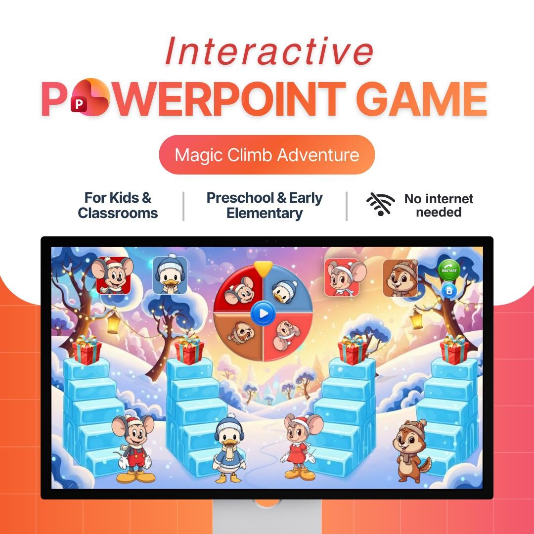 Magic Climb Adventure – Interactive Powerpoint Game for Kids | Spin the ...