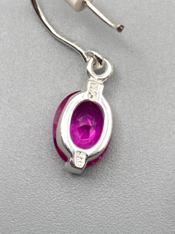 Signed Marsala Lab Created Ruby 925 Sterling Silv… - image 8