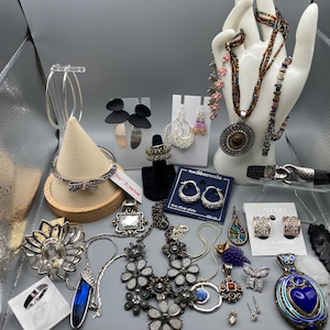 28 Piece Vintage to Modern Boho Jewelry Lot - Includes Brighton, Crown Trifari, Betsy Johnson image 1