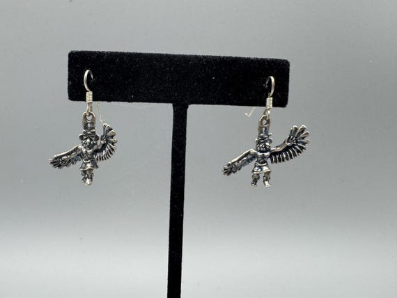 Signed SC Native Eagle Kachira Dancer Dangle Earr… - image 4