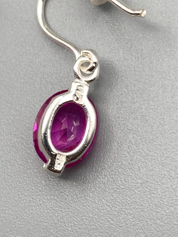 Signed Marsala Lab Created Ruby 925 Sterling Silv… - image 9
