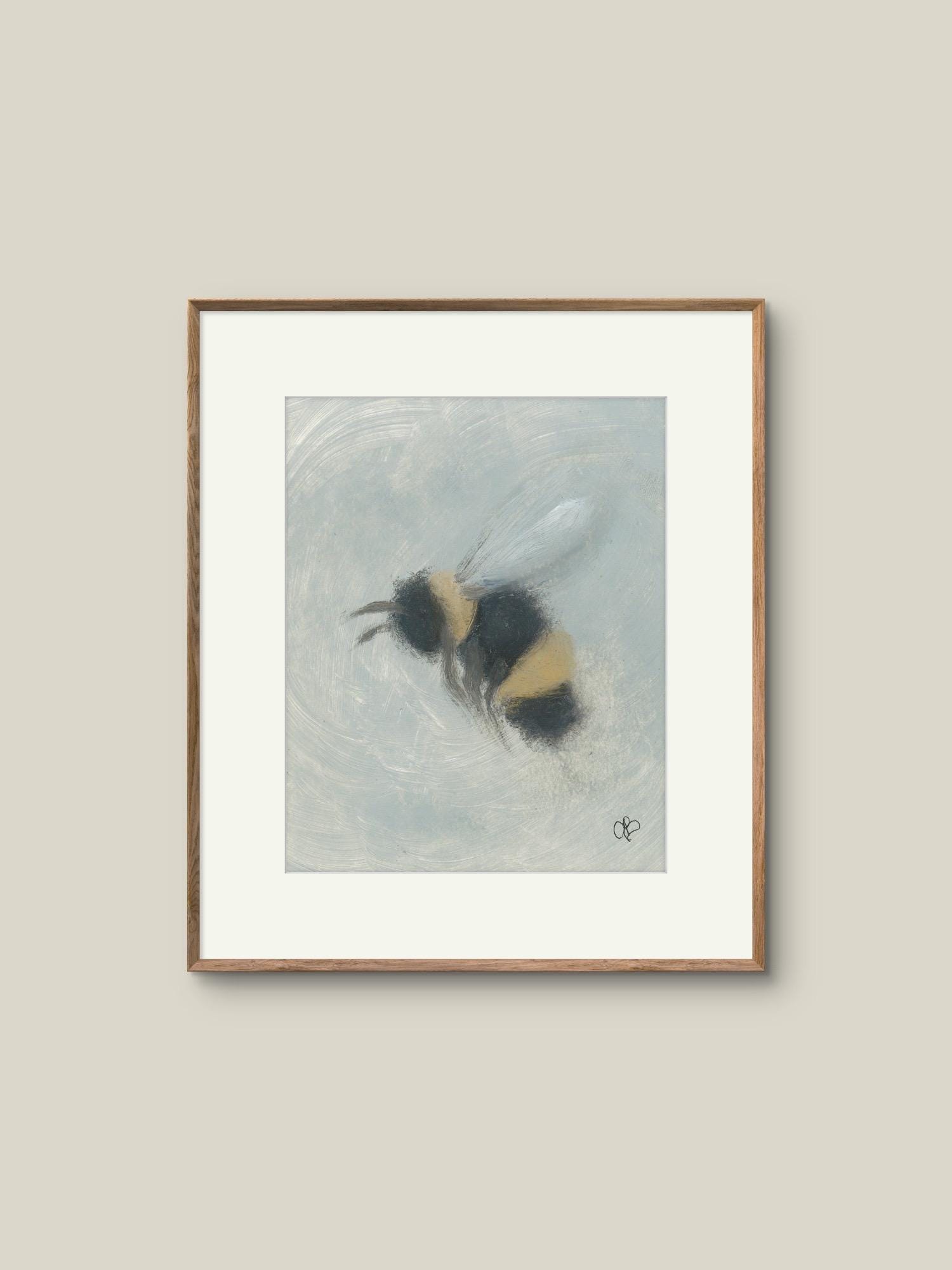 Whimsical Bee Oil Painting | Original Art | Summer Art | Wall Art ...