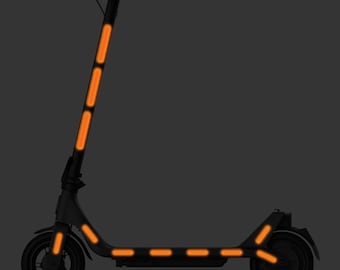 Reflektierende orange Sicherheitsaufkleber, reflektierende Aufkleber für Elektroroller, Sicherheitsstreifen Night Reflect für E-Scooter-Fahrräder und Autos