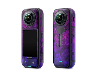 Lila Swirl für Insta360 Kamera, Abstraktes Muster Vinyl Wrap, Insta X-Series Sticker Cover, X2 X3 X4 X5 Schutz Decor