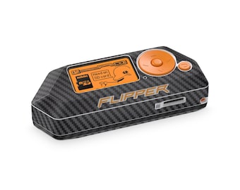 Carbon Black Wrap für Flipper Zero, selbstklebende 3D Musterschutzfolie, Vinyl-Aufkleber Schutz & Dekor