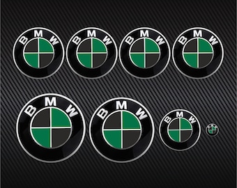 Schwarz & Militärgrün MATTE Aufkleber für BMW Abzeichen, Rondelle Einsätze, Emblem Aufkleber Wrap Overlay für alle Bmw Serie 1 2 3 4 5 6 7 8 X Z M