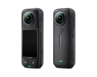 Black Carbon Skin for Insta360 Camera, 3D Carbon Pattern Vinyl Wrap, Insta X-Series Sticker Cover, X2 X3 X4 X5 Protection Decor