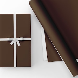 Tarnished Bronze Gift Wrap | Aged Metallic Like Brown Wrapping Paper | Moody Luxe Aesthetic | Plain Colour | Matte or Glossy Finish