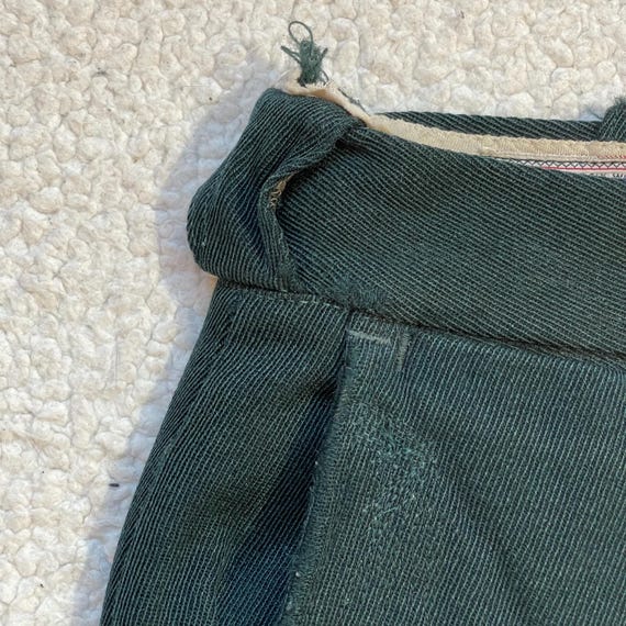 Vintage Ranger Whipcord Wool Pants - 1950s/60s Teal Work Trousers