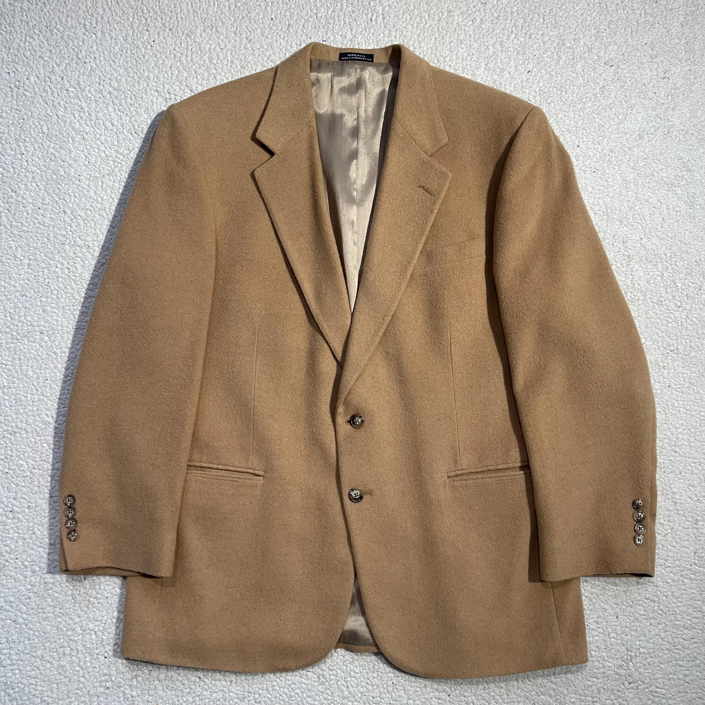 Vintage 90s Stafford Camel Hair Blazer, Beige Luxury Sport Coat