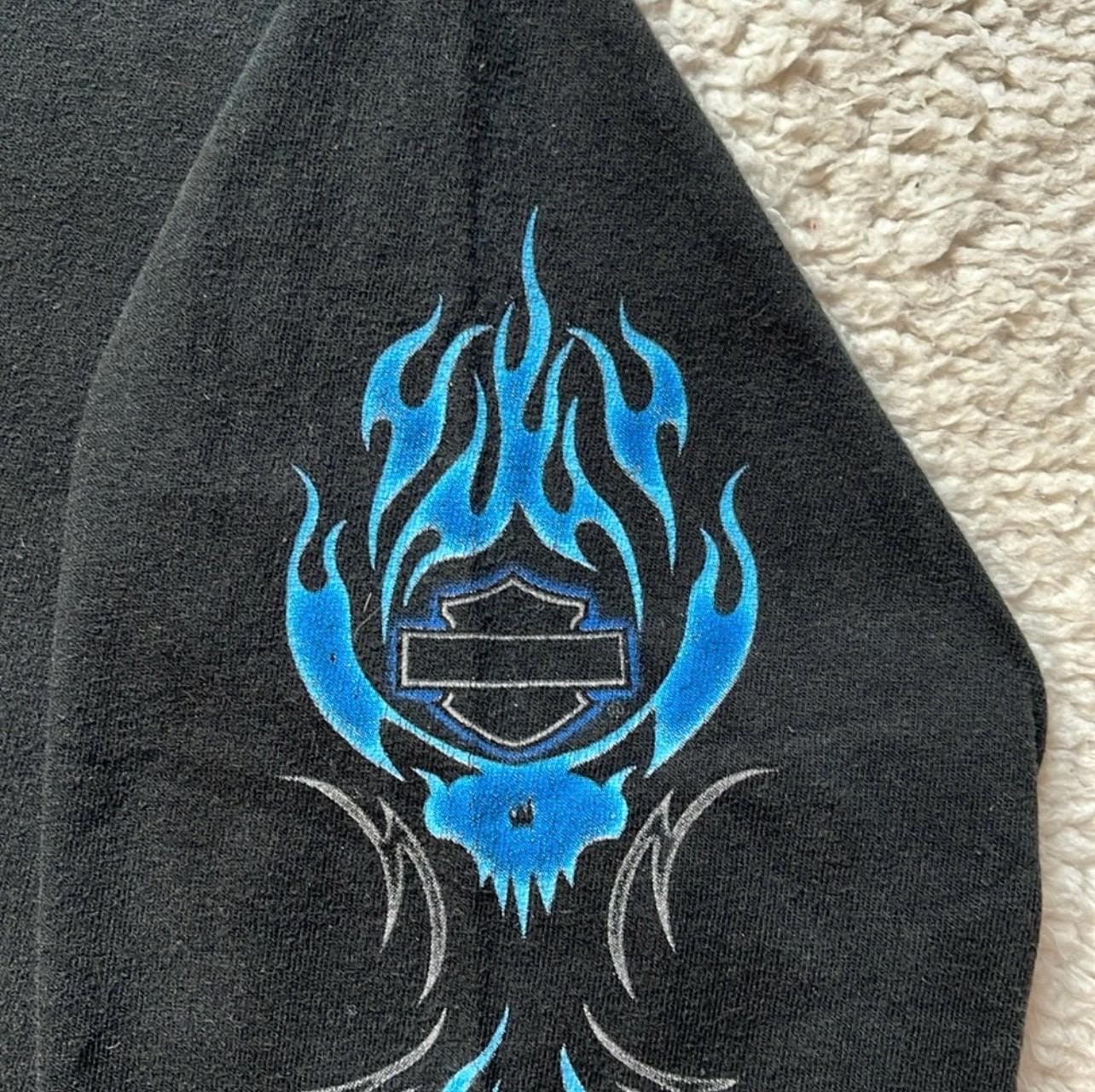 Vintage Rare 2004 Y2K Harley Davidson Las Vegas Nevada Blue