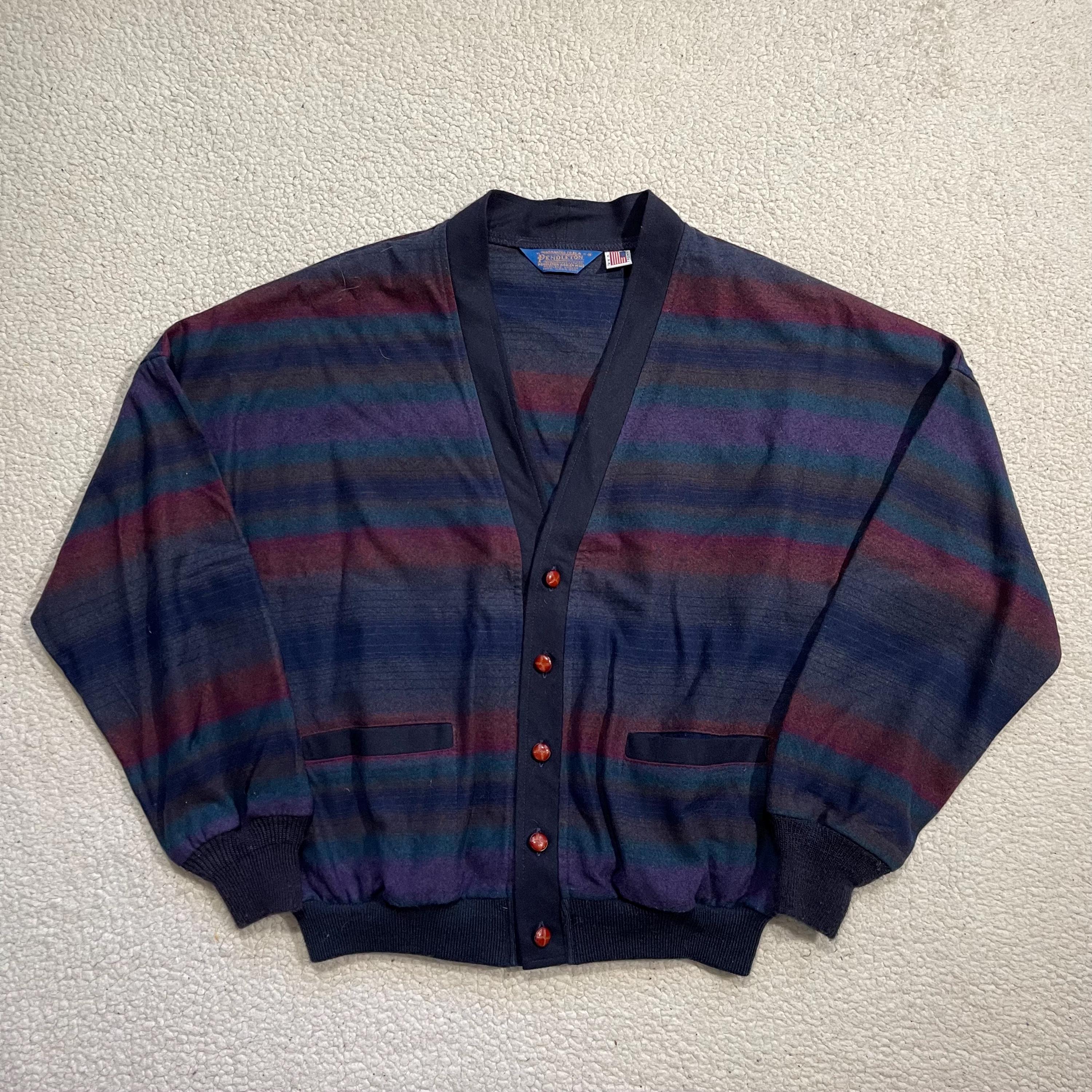 トップス PENDLETON L/S V-NECK CARDIGAN size M PENDLETON/別注 Switching V neck Cardigan