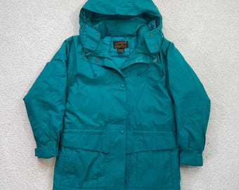 Vintage 90s Eddie Bauer Gore-Tex Goose Down Parka, Aquamarine Size M