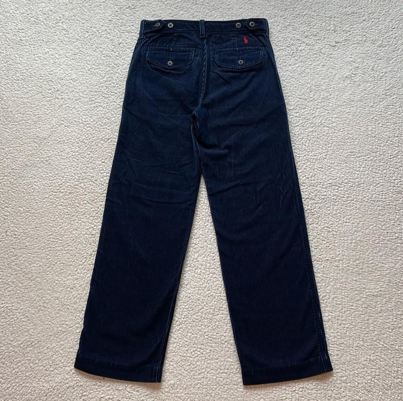 Vintage 90s Polo Ralph Lauren Corduroy Pants: Preppy Navy Blue
