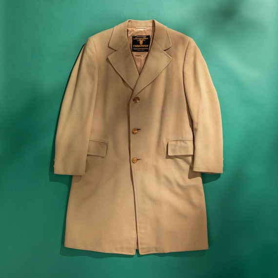 Vintage 1970s Mongolian Cashmere Overcoat Pure Cashmere Preppy