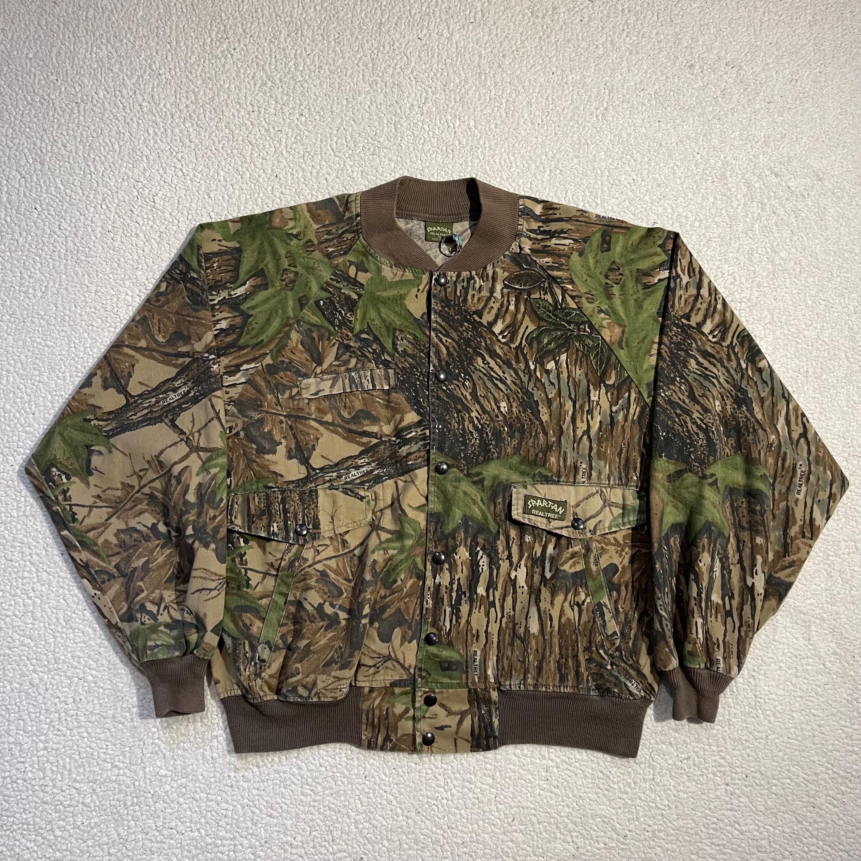 Vintage Spartan Realtree Camo Jacket 1990s Boxy Cotton Snap up 