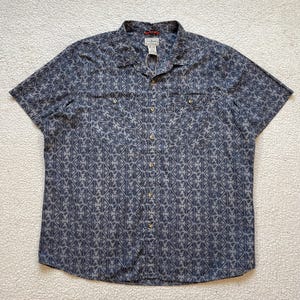 Vintage 90s L.L. Bean Aztec Print Shirt Tribal  Outdoor Art All Over Print Graphic Patterned Button Up Shirt Mens L/XL