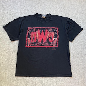 Vintage 1998 NWO Wolfpack Wrestling Tee New World Order Rare Promo Faded Graphic Tee Mens M