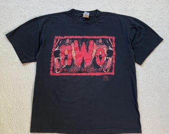 WCW、T シャツ、テレビクルーのシャツ!本物のヴィンテージ 1996! WCW