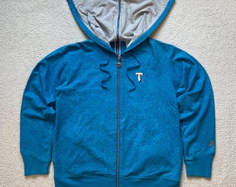 Vintage Y2K Triko Elephant Print Full Zip Hoodie - Mens L