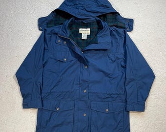 Vintage Eddie Bauer Wool Lined Nylon Parka Overcoat Mens M
