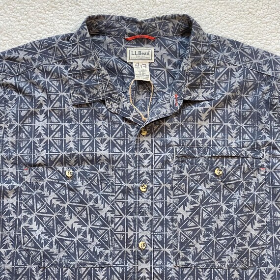 ヴィンテージ 90年代 L.L.Bean アステカプリント ボタンアップシャツ 