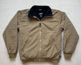 Vintage 90s Gander Mountain Fleece Lined Jacket - Beige Nylon Shell Size S