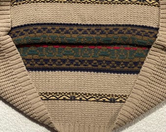 Vintage Eddie Bauer Nordic Cotton Sweater Crewneck Pattern Knit