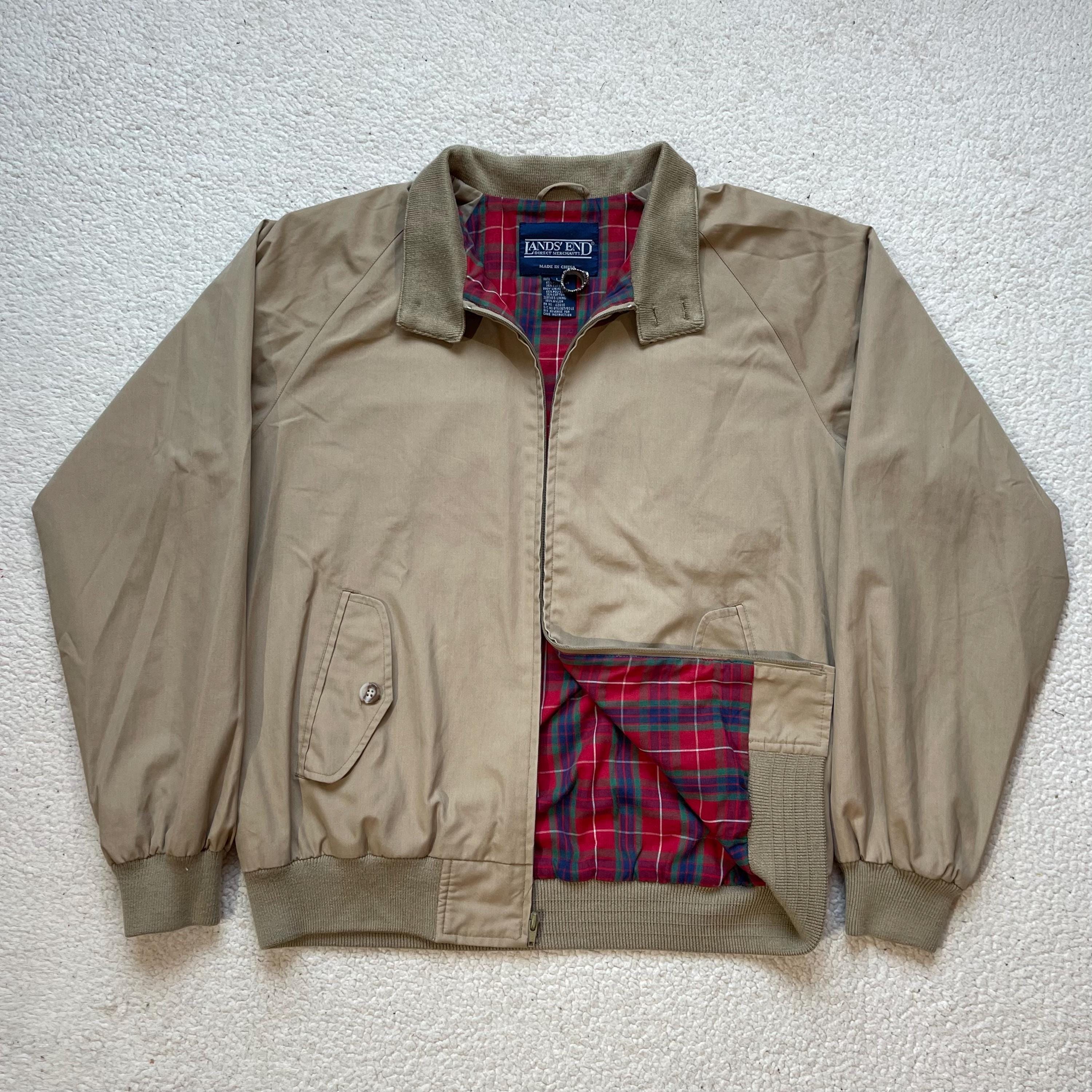 Vintage 90s Lands' End Harrington Jacket: Flannel Lined Mens XL - Etsy