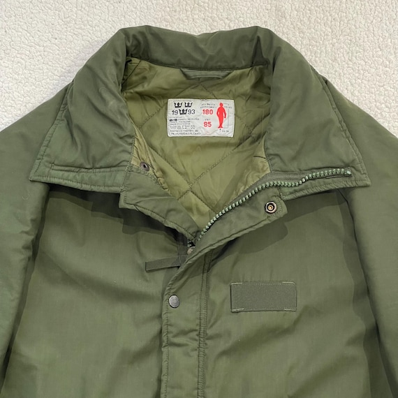 Vintage 90s Swedish Army M-90 Parka Olive Oversized M… - Gem