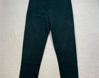 Calças de lã vintage Ranger Whipcord - Calças de trabalho verde-azuladas dos anos 1950/60 (37 x 31)