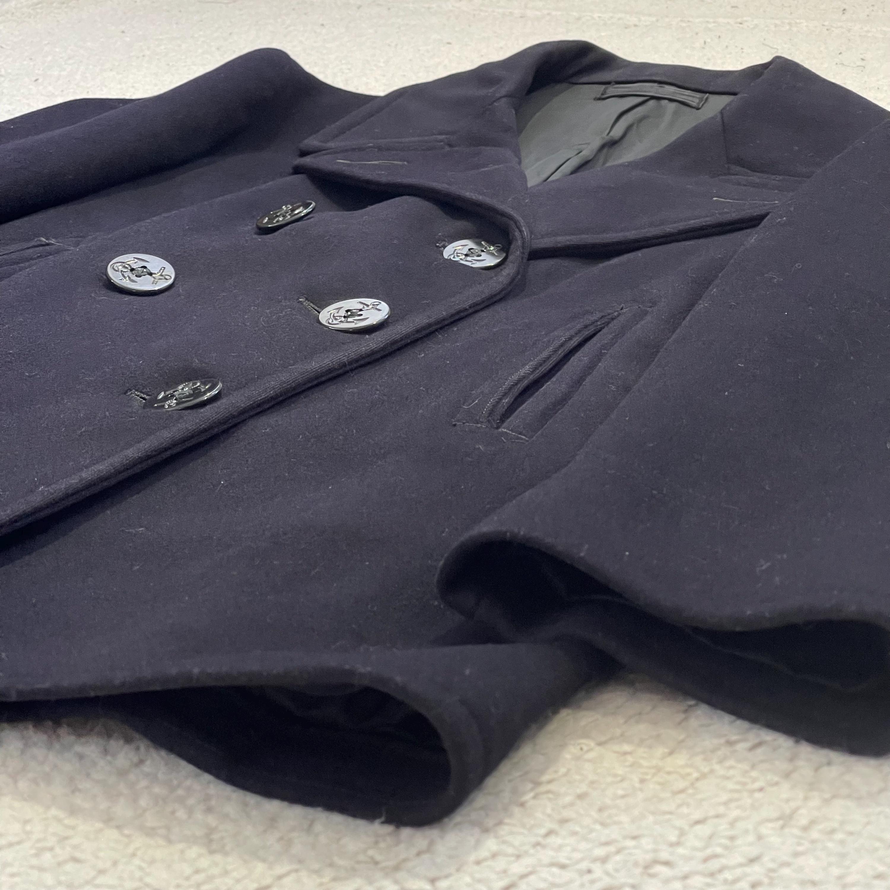 最終価格　40s us navy PコートNAVAL CLOTHING 46 Vintage WWII US Navy Wool Peacoat, Anchor Buttons, Mens L - Etsy