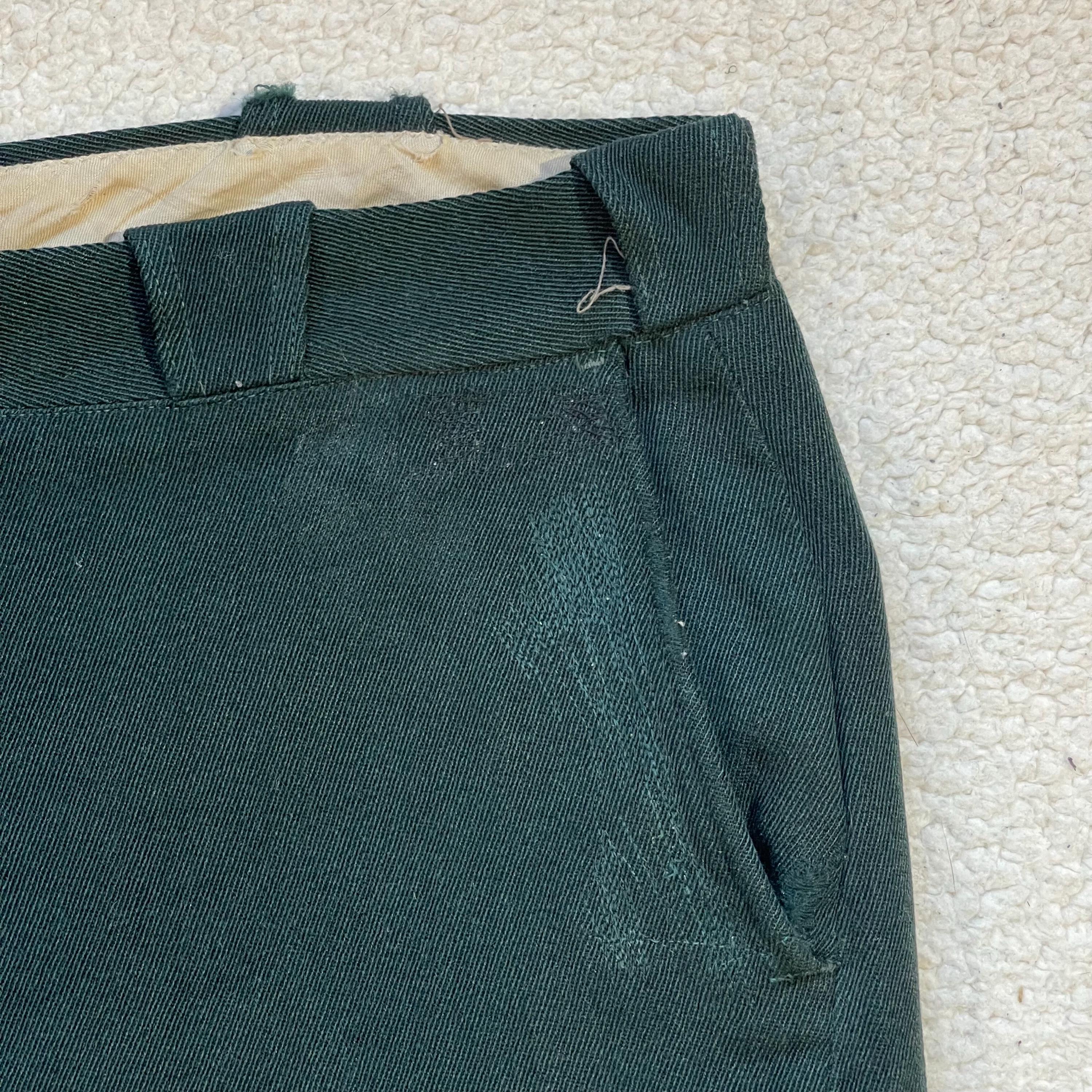 Vintage Ranger Whipcord Wool Pants - 1950s/60s Teal Work Trousers