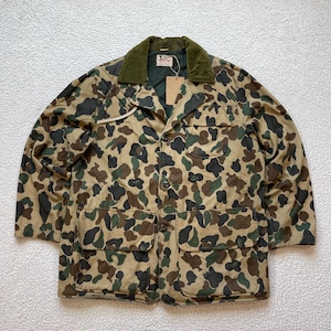 70s Vintage American Duck Hunter Camo Hunting Jacket Size L