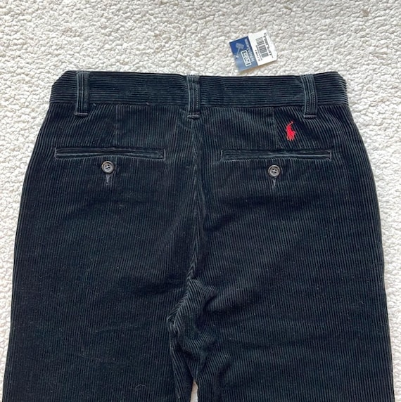 パンツ Ralph Lauren 90s BLACK corduroy pants Vintage 90s Polo Ralph Lauren Corduroy Pants: Black Straight Leg