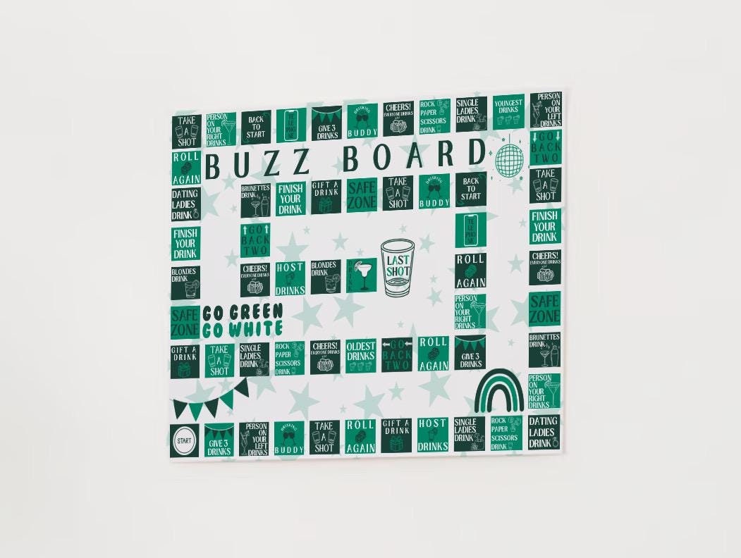 MSU/Michigan State Inspired Buzz Board Game