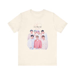 BTS Love Yourself Shirt, Kpop Graphic Tee, Bangtan Boys T Shirt, ARMY Fan Gift, Korean Pop Merch, Inspirational BTS Top, Cute Aesthetic Tee