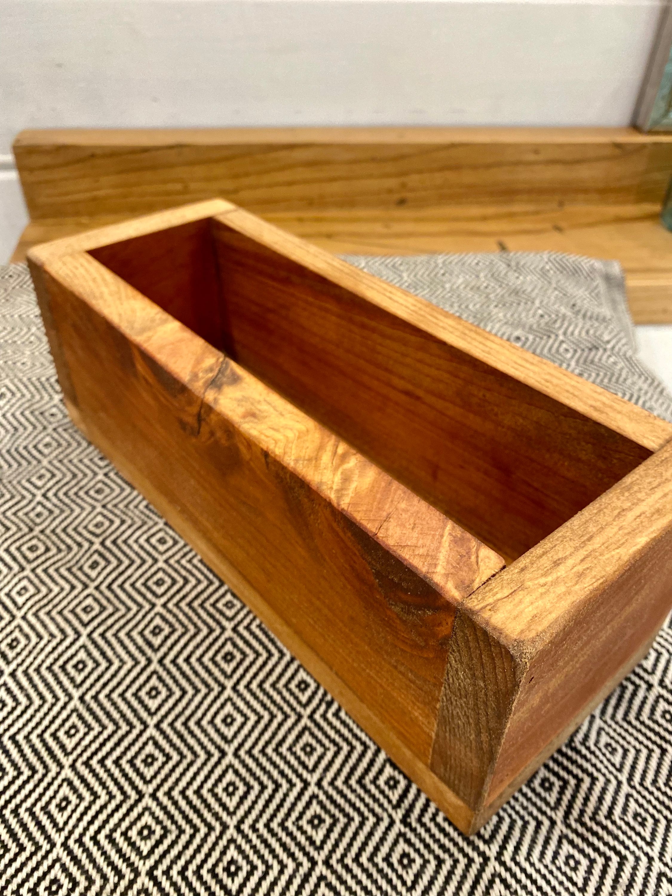Rustic Wood Box Frame Handmade Reclaimed Wood Box: Rustic Farmhouse Organizer - Etsy