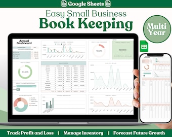 Small Business Bookkeeping Template; Expense Tracker, Budget Spreadsheet, Business Spreadsheet,  Business Accounting, Income Tracker, Sales