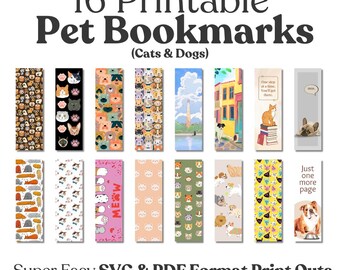 Bookmarks Bundle; Bookmark png, Printable Bookmarks, Pet Book Mark, Bookmark pdf, Bookmark Designs, Bookmark SVG, Book Lover, Bookmarks