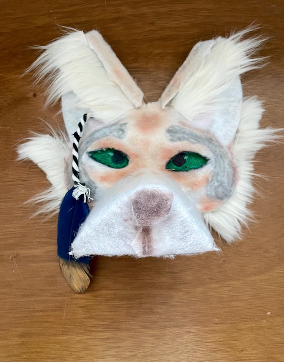 Rabbit Mask Fluffy White Fur Rabbit Mask Fluffy White Fur