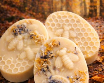 Handmade Oatmeal Honey Lavender Soap – Vegan Bar with Natural Ingredients, Gift for Her