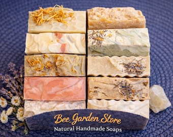 Pain de savon bio fait main – Texture unique, végétalien, cadeau spa