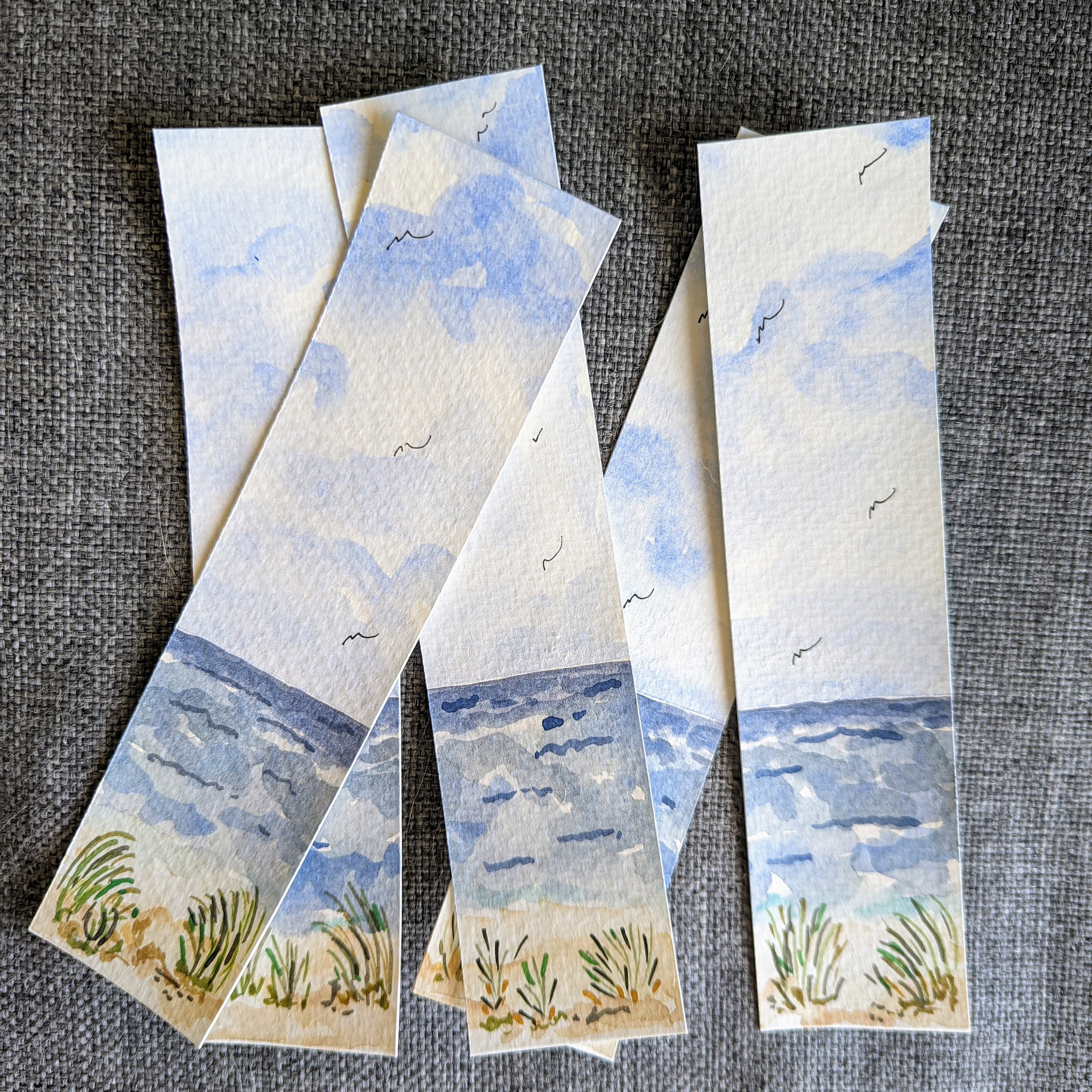Beach Scene Watercolor Bookmark,hand Painted, Custom, Gift, Book ...