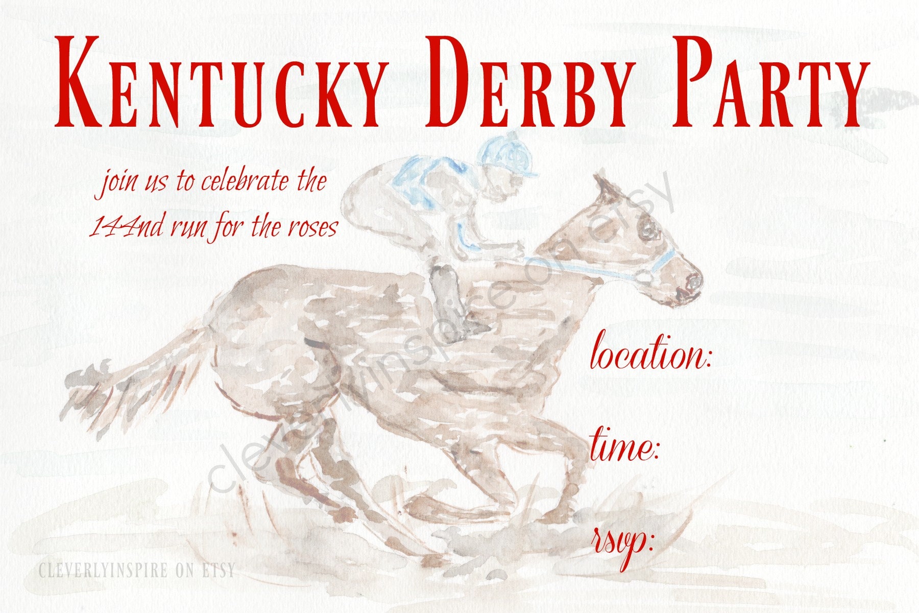 Kentucky Derby Party Printable Invitations And Party Decorations www