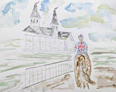 Derby Inspired, custom wall art, Jockey, Watercolor, Original Art, Churchill Downs, King's coronation, 2023